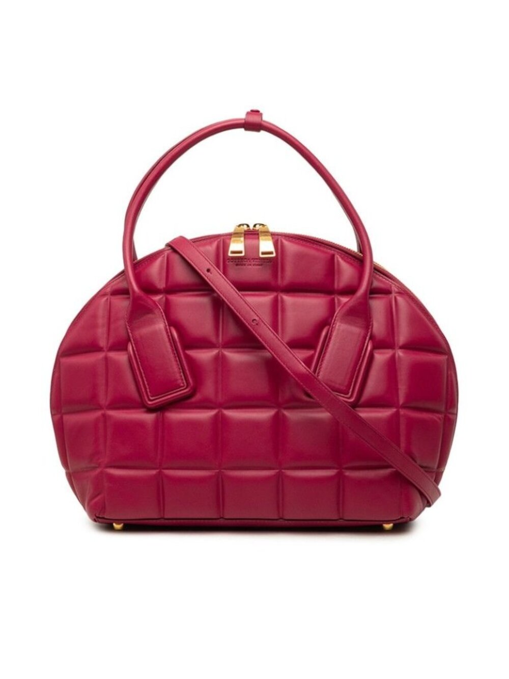 Bottega Veneta the Swoop 2-Way Crossbody Shoulder Bag Wine Red Leather